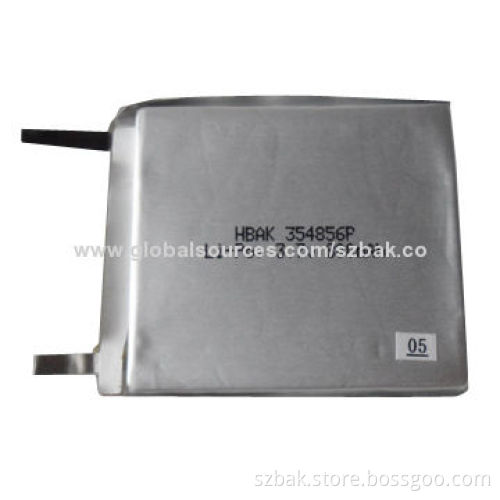 Lithium Polymer Battery, HBAK 354856P-3.7V, 800mAh Capacity